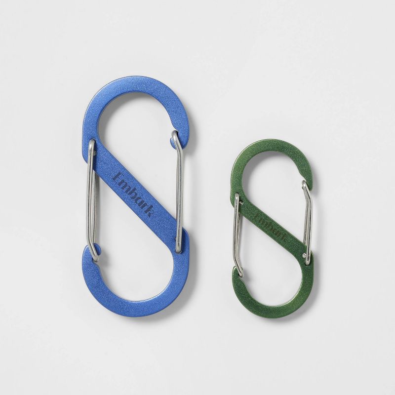 slide 1 of 3, Wiregate Non-Locking Carabiners 2pc - Embark™, 2 ct