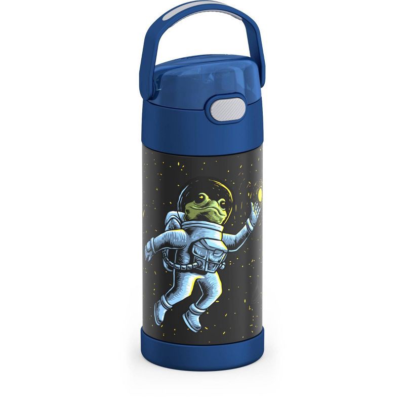 slide 2 of 10, Thermos Kids' 12oz Stainless Steel FUNtainer Water Bottle with Bail Handle - Space Frog, 12 oz