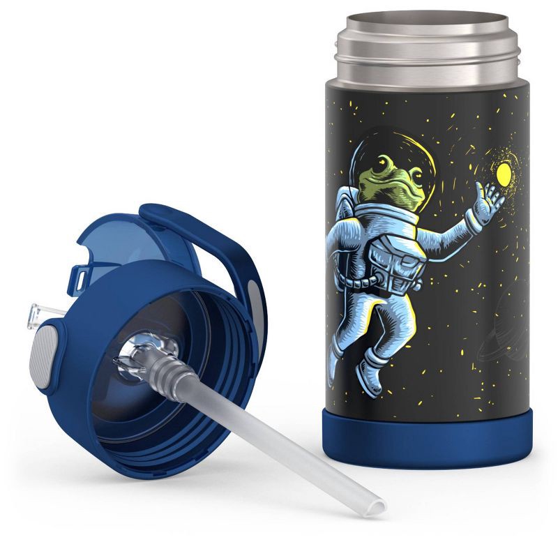 slide 8 of 10, Thermos Kids' 12oz Stainless Steel FUNtainer Water Bottle with Bail Handle - Space Frog, 12 oz