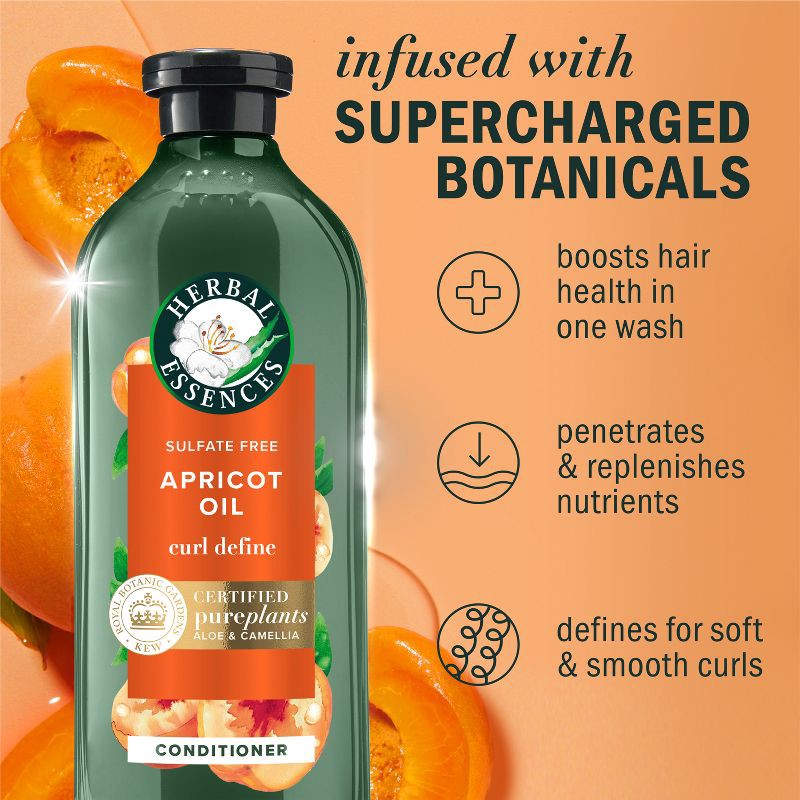 slide 3 of 9, Herbal Essences Apricot Oil Curl Defining Conditioner Sulfate Free - 13.5 fl oz, 13.5 fl oz