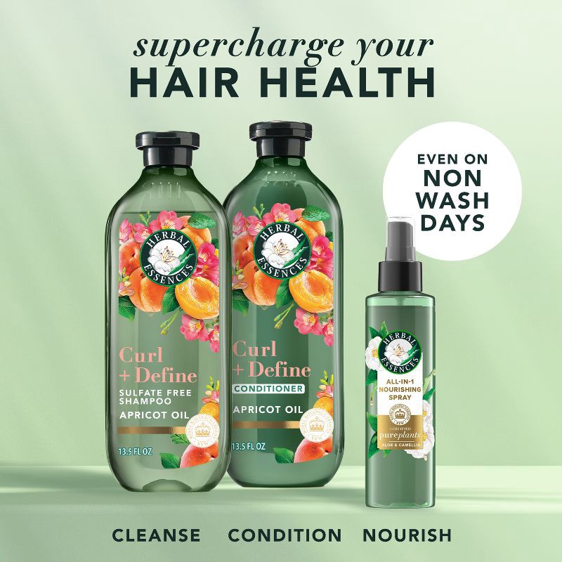 slide 8 of 11, Herbal Essences Apricot Oil Curl Defining Conditioner Sulfate Free - 13.5 fl oz, 13.5 fl oz