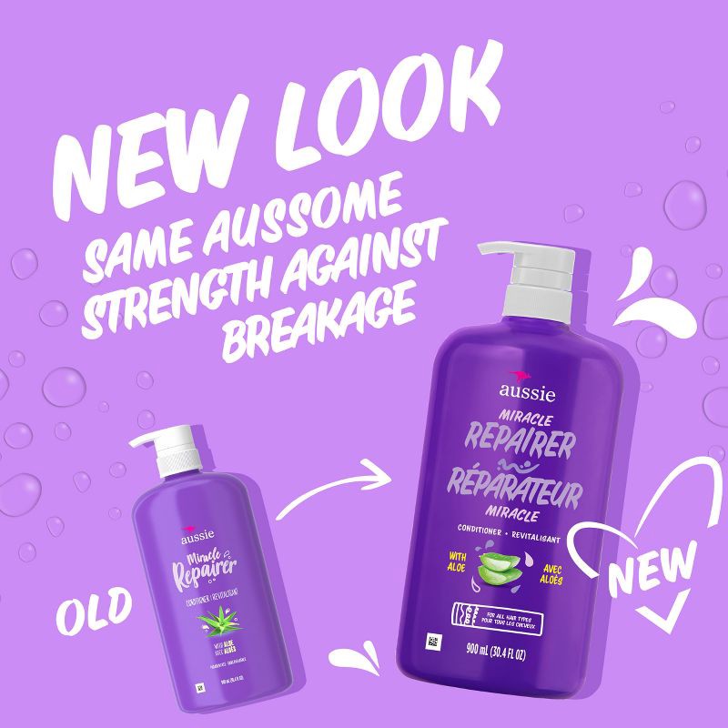 slide 2 of 9, Aussie Miracle Repairer Conditioner with Aloe - 30.4 fl oz, 30.4 fl oz