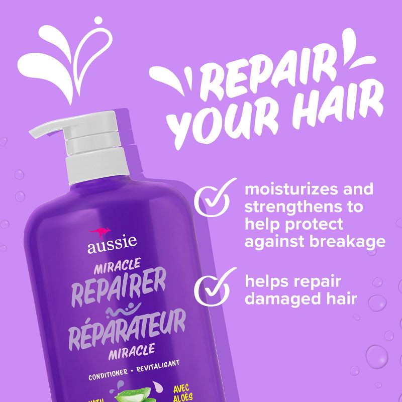 slide 3 of 9, Aussie Miracle Repairer Conditioner with Aloe - 30.4 fl oz, 30.4 fl oz