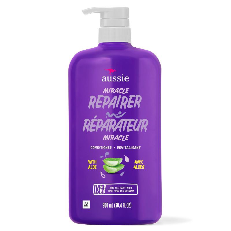 slide 8 of 9, Aussie Miracle Repairer Conditioner with Aloe - 30.4 fl oz, 30.4 fl oz