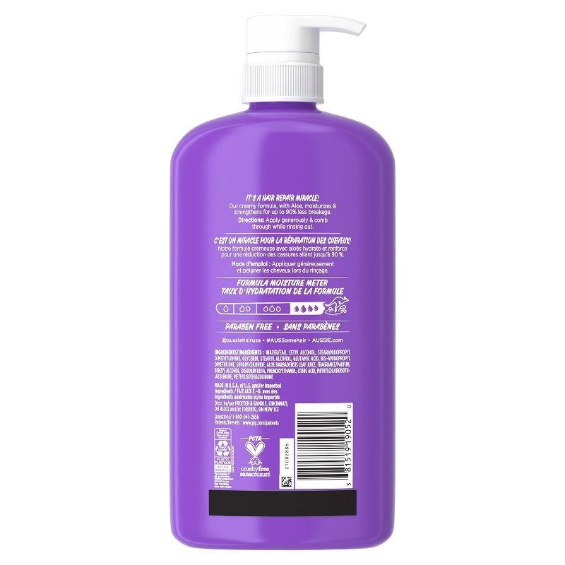 slide 9 of 9, Aussie Miracle Repairer Conditioner with Aloe - 30.4 fl oz, 30.4 fl oz