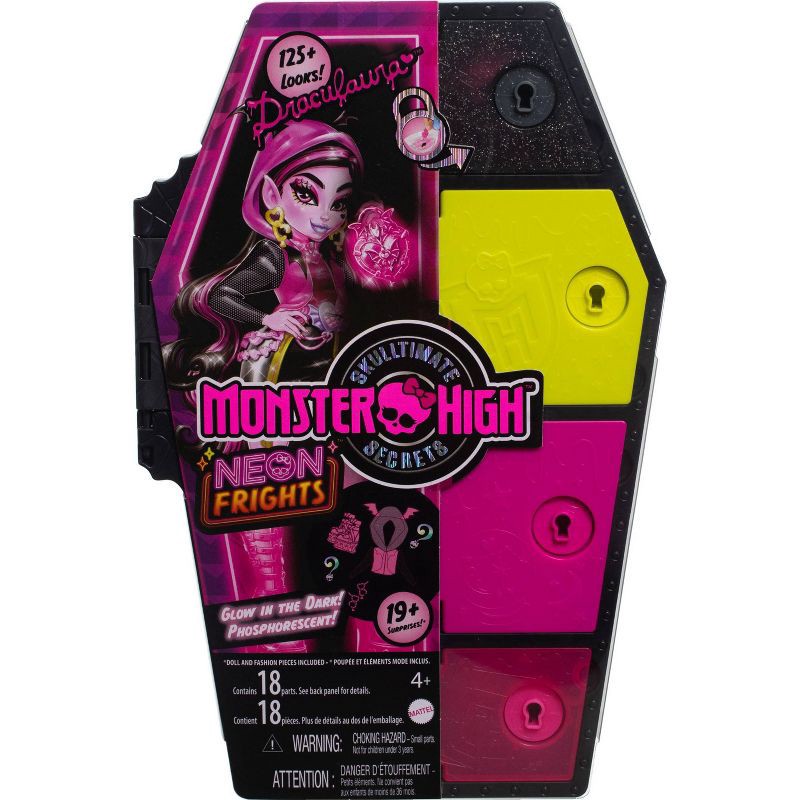 slide 6 of 6, Monster High Doll, Draculaura, Skulltimate Secrets: Neon Frights, 1 ct