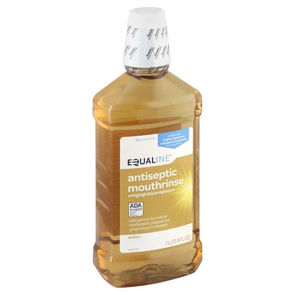 slide 1 of 1, Equaline Amber Antiseptic Mouth Rinse, 33.8 oz