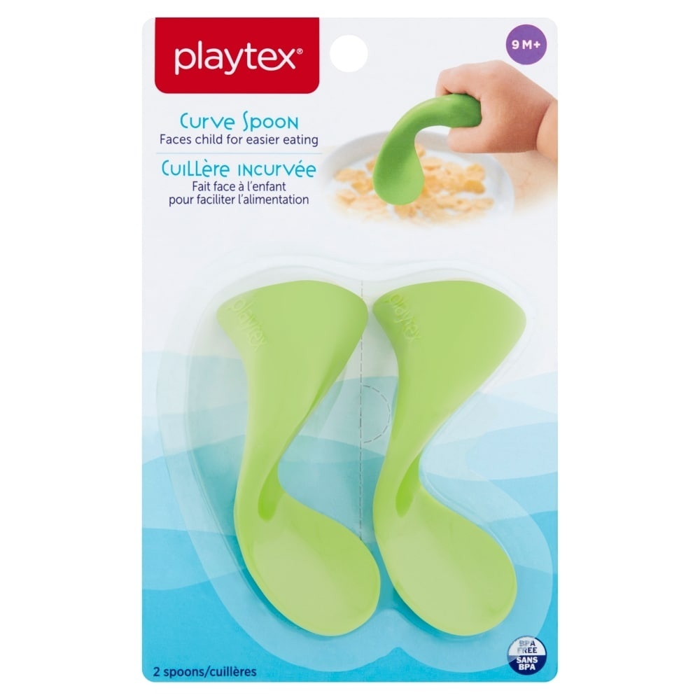 slide 1 of 1, Playtex Curved Spoon, 2 ct