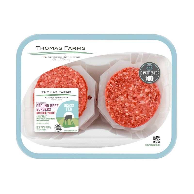 slide 1 of 5, Thomas Farms 80/20 Burger Patties - 2lbs, 2 lb