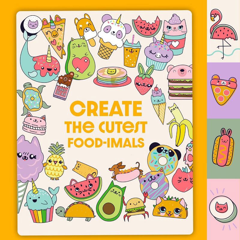 slide 6 of 8, Fashion Angels Learn to Draw Foodimals: Art & Craft Drawing Kit for Kids with Pencils & Sketch Pad, 1 ct