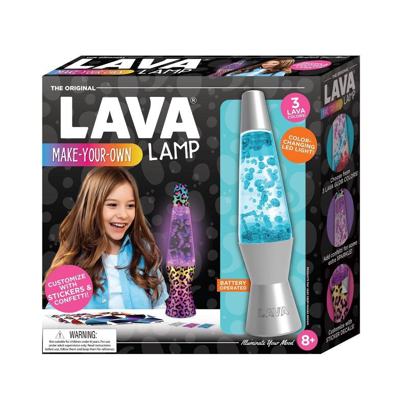 slide 1 of 3, Schylling Lava Labs MYO Lava Lamp: Craft Kit for 8-11 Year Old Girls, Birthday Gift Idea, Includes Activity Guide, Requires AAA Batteries, 1 ct