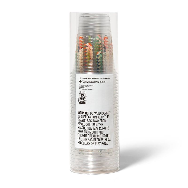 slide 2 of 3, Disposable Clear Cup - Spring Birds - 18oz/30ct - up & up™, 18 oz, 30 ct