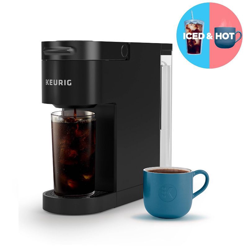 slide 2 of 13, Keurig K-Iced Plus Single-Serve Coffee Maker Black: Automatic Shut-Off, Brews Iced Coffee, Fits Travel Mug, 46 oz Capacity, 46 oz
