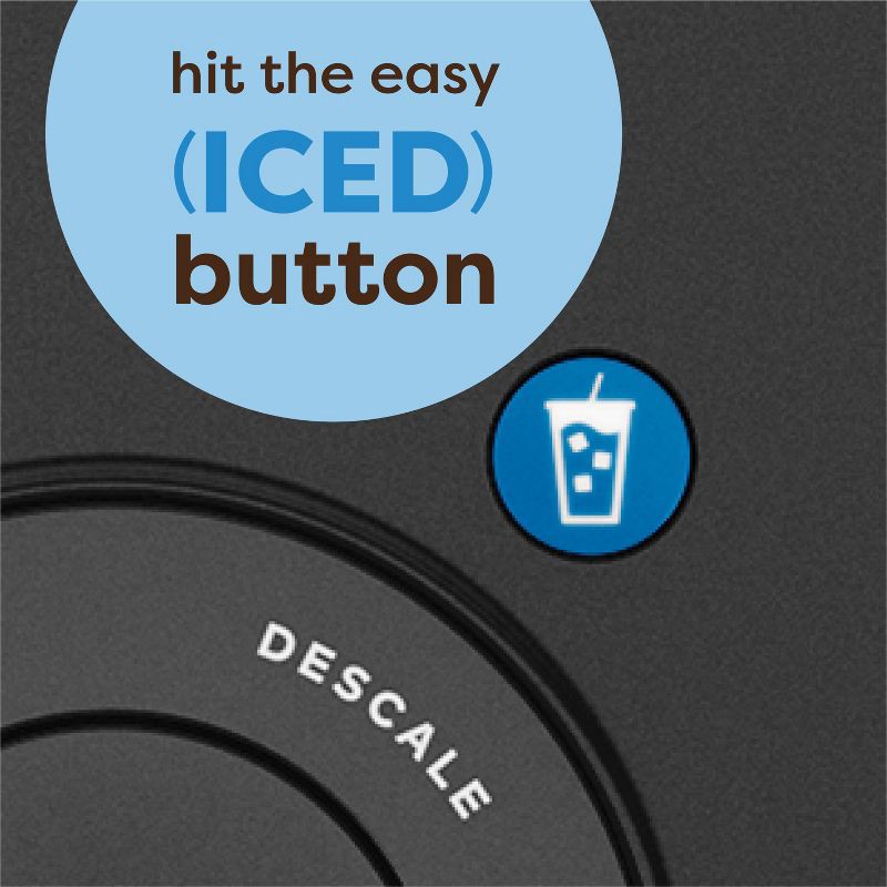 slide 7 of 13, Keurig K-Iced Plus Single-Serve Coffee Maker Black: Automatic Shut-Off, Brews Iced Coffee, Fits Travel Mug, 46 oz Capacity, 46 oz