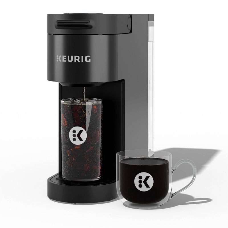 slide 1 of 13, Keurig K-Iced Plus Single-Serve Coffee Maker Black: Automatic Shut-Off, Brews Iced Coffee, Fits Travel Mug, 46 oz Capacity, 46 oz