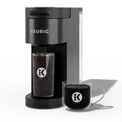 Keurig K-Iced Plus Single-Serve Coffee Maker Black: Automatic Shut-Off, Brews Iced Coffee, Fits Travel Mug, 46 oz Capacity