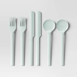 6pk Flatware Set Light Green - Room Essentials™