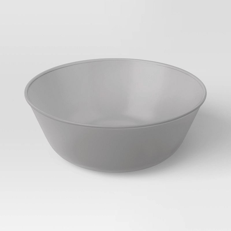 slide 1 of 3, 114oz Serving Bowl Light Gray - Room Essentials™: Large Plastic Microwave & Dishwasher Safe, Recycled Material, 114 oz