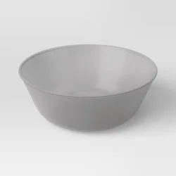 114oz Serving Bowl Light Gray - Room Essentials™: Large Plastic Microwave & Dishwasher Safe, Recycled Material