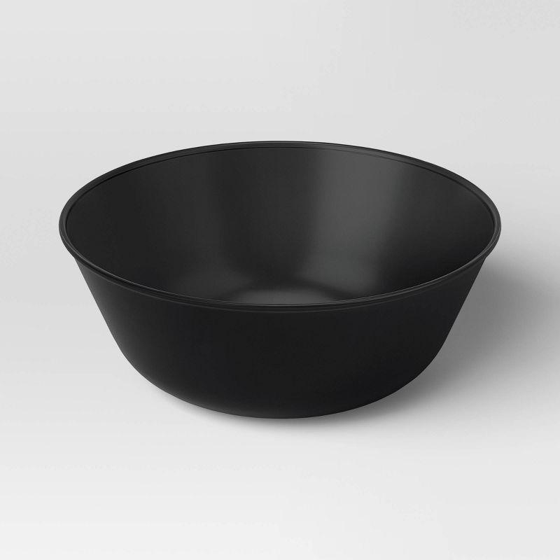 slide 1 of 4, 114oz Serving Bowl Black - Room Essentials™: Large Plastic Microwave & Dishwasher Safe, Matte Finish, 114 oz