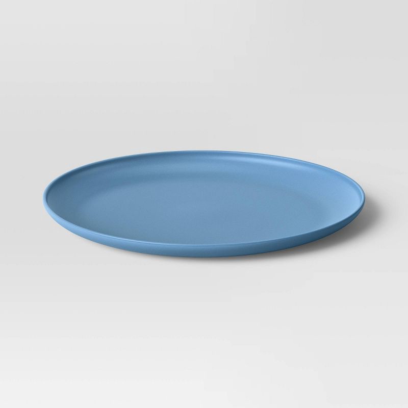 slide 3 of 3, 10.5" Plastic Dinner Plate Blue - Room Essentials™: Microwave & Dishwasher Safe, Recycled Material, 1 ct