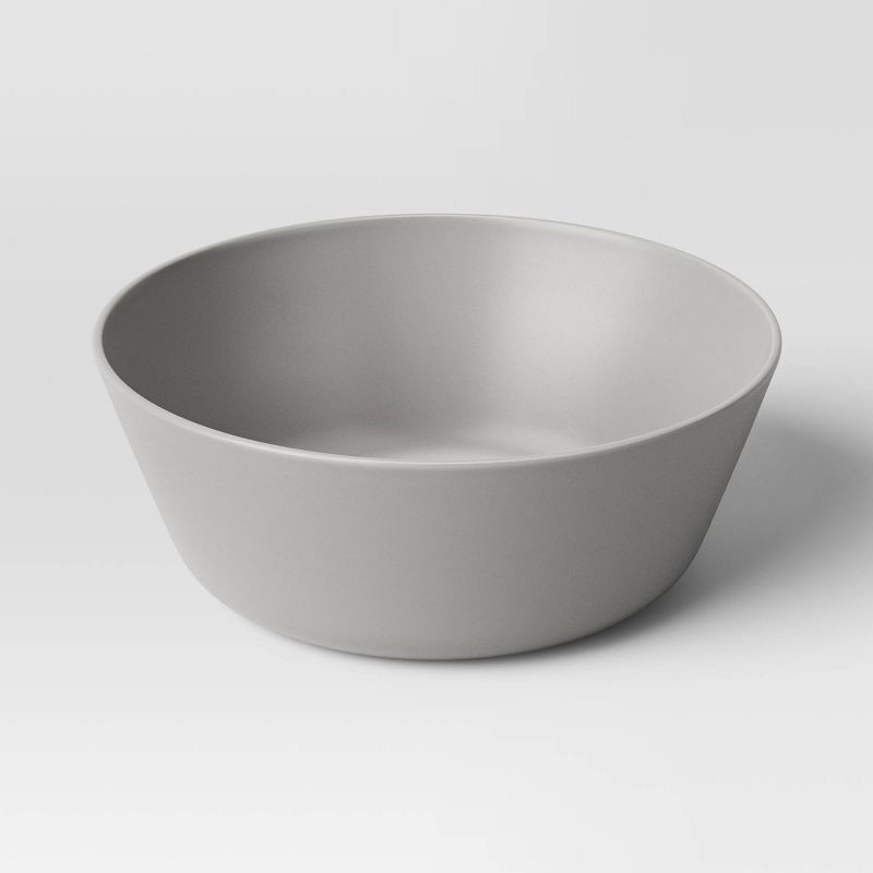 slide 1 of 3, 33.5 fl oz Plastic Cereal Bowl Light Gray - Room Essentials™: Microwave & Dishwasher Safe, Recycled Material, 33.5 fl oz