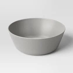 33.5 fl oz Plastic Cereal Bowl Light Gray - Room Essentials™: Microwave & Dishwasher Safe, Recycled Material