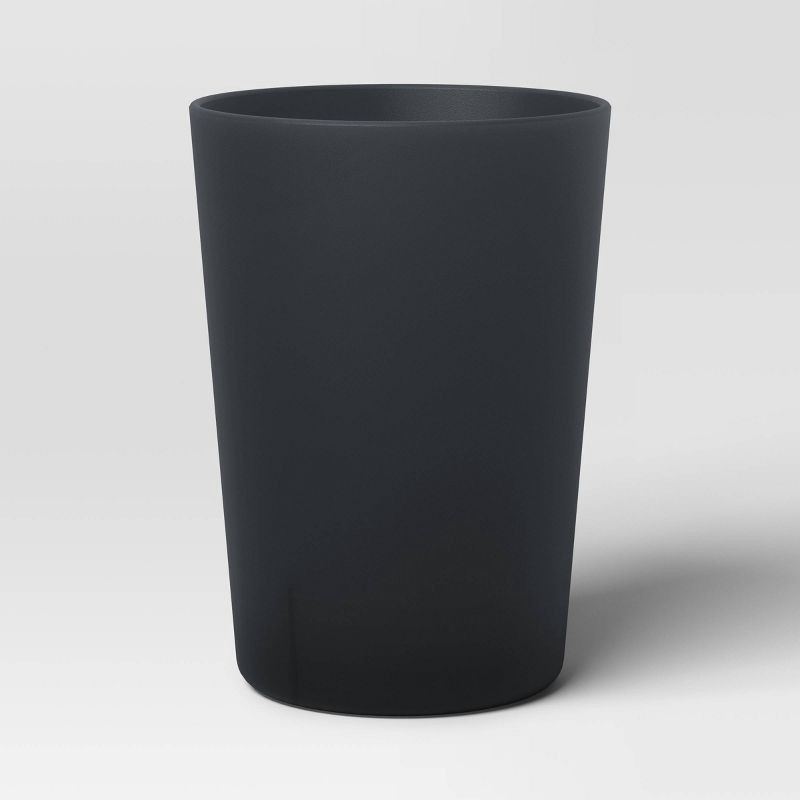 slide 1 of 3, 18 fl oz Plastic Short Tumbler Black - Room Essentials™: Reusable Drinkware, Microwave & Dishwasher Safe, 18 fl oz