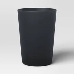 18 fl oz Plastic Short Tumbler Black - Room Essentials™: Reusable Drinkware, Microwave & Dishwasher Safe