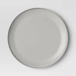 10.5" Plastic Dinner Plate Light Gray - Room Essentials™: Microwave & Dishwasher Safe, Recycled Material
