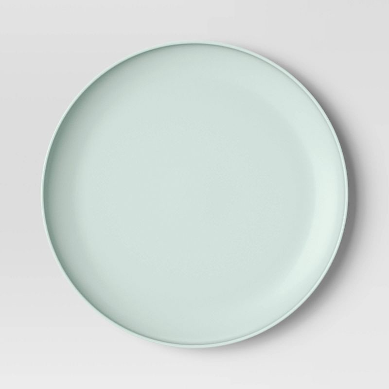 slide 1 of 3, 10.5" Plastic Dinner Plate Mint - Room Essentials™ : Microwave & Dishwasher Safe, Recycled Material, 1 ct