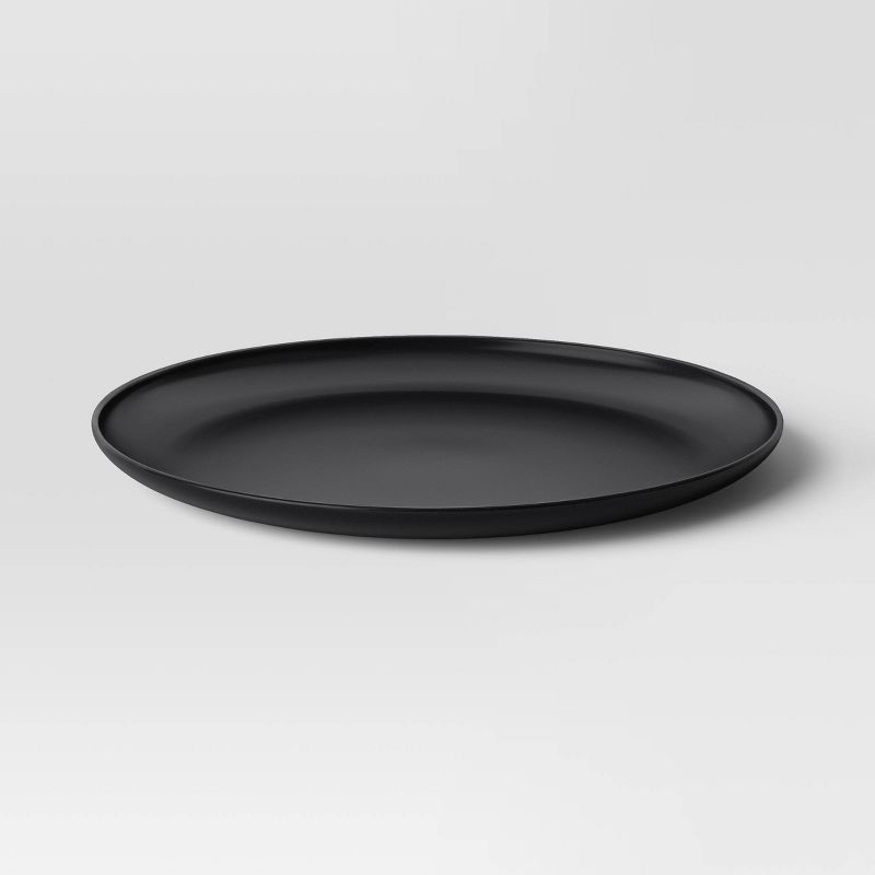 slide 3 of 3, 10.5" Plastic Dinner Plate Black - Room Essentials™ : Microwave & Dishwasher Safe, 20% Recycled Material, 1 ct