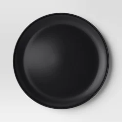 10.5" Plastic Dinner Plate Black - Room Essentials™ : Microwave & Dishwasher Safe, 20% Recycled Material
