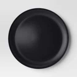 10.5" Plastic Dinner Plate Black - Room Essentials™ : Microwave & Dishwasher Safe, 20% Recycled Material