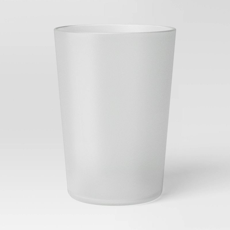slide 1 of 3, 18 fl oz Plastic Short Tumbler Light Gray - Room Essentials™: Reusable Drinkware, Dishwasher & Microwave Safe, 18 fl oz