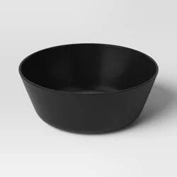 33.5 fl oz Plastic Cereal Bowl Black - Room Essentials™: Microwave & Dishwasher Safe, 20% Recycled Material