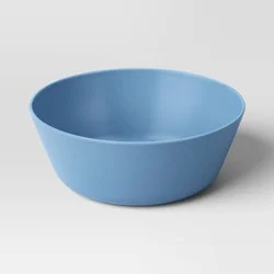 33.5 fl oz Plastic Cereal Bowl Blue - Room Essentials™: Microwave & Dishwasher Safe, 20% Recycled Material