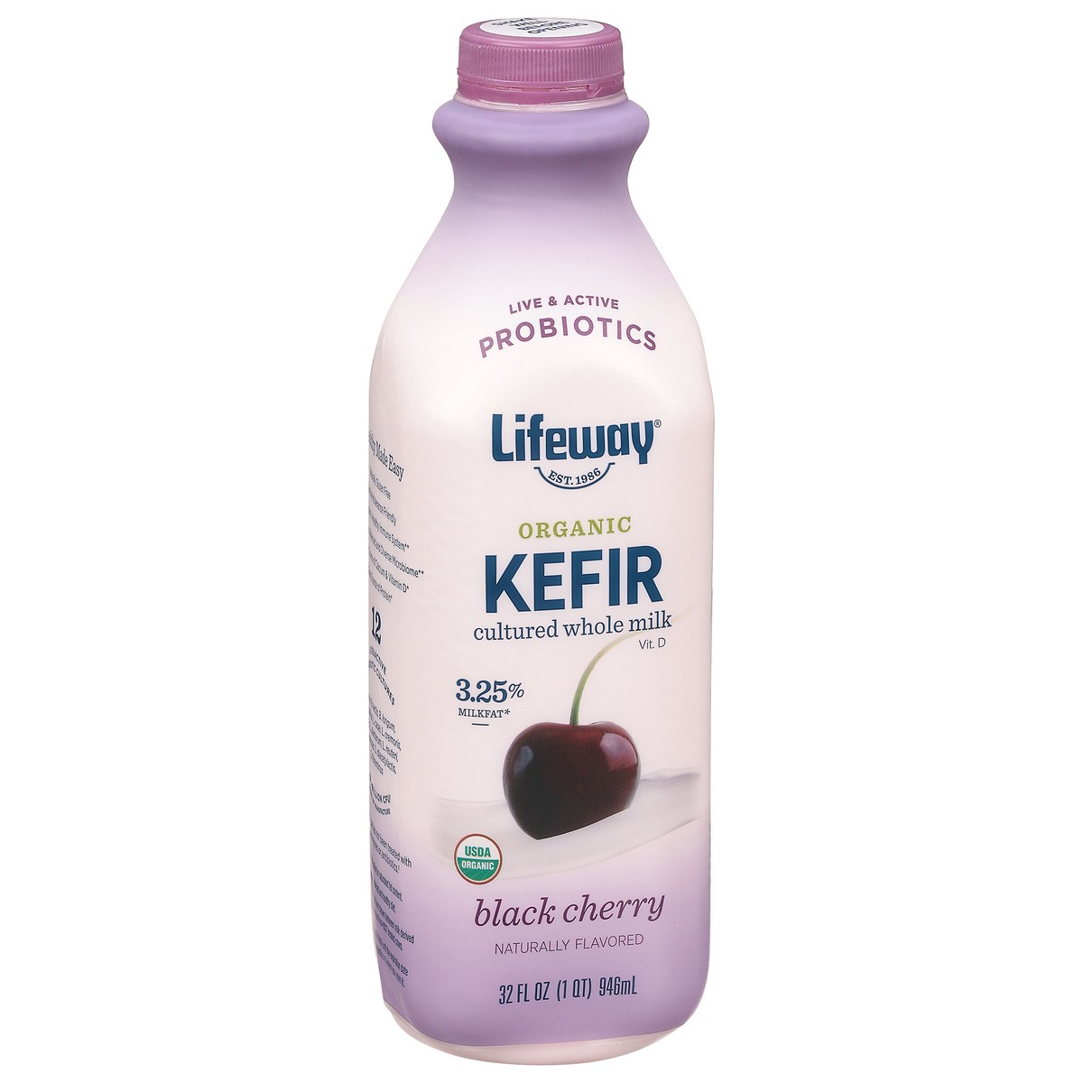 slide 14 of 14, Lifeway Organic 3.25% Milkfat Black Cherry Kefir 32 fl oz, 32 fl oz