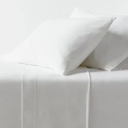 Full Cotton Jersey Sheet Set White - Threshold™: Knitted, OEKO-TEX Certified, Fits up to 17" Mattress