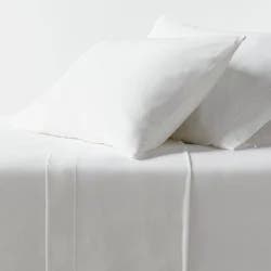 King Cotton Jersey Sheet Set White - Threshold™: Knitted, OEKO-TEX Certified, Includes 4 Pieces, Fits up to 17" Mattress