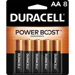 Duracell Coppertop AA Batteries - 8pk Alkaline Battery: Household, 1.5 Volt, Non-Rechargeable