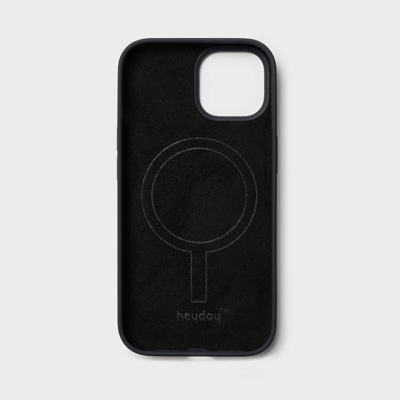slide 4 of 4, iPhone16e/iPhone 15/iPhone 14/iPhone 13 Silicone Case with MagSafe - heyday™ Black: Wireless Charging Compatible, Solid Silicone, 1 ct