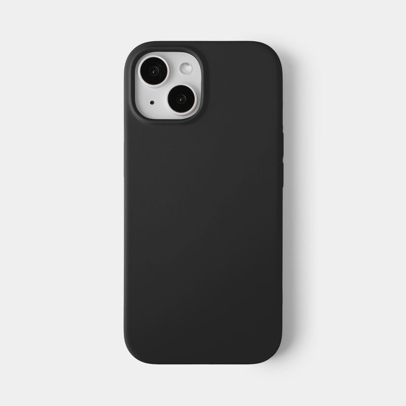 slide 1 of 6, iPhone 17e/16e/iPhone 15/iPhone 14/iPhone 13 Silicone Case with MagSafe - heyday™ Black, 1 ct
