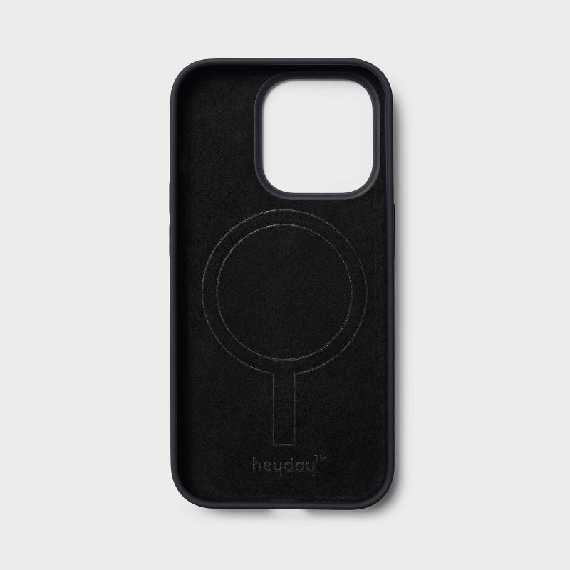 slide 4 of 4, iPhone 15 Pro Silicone Case with MagSafe - heyday™ Black: Compatible Wireless Charging, Solid Design, 1 ct
