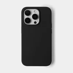 iPhone 15 Pro Silicone Case with MagSafe - heyday™ Black: Compatible Wireless Charging, Solid Design