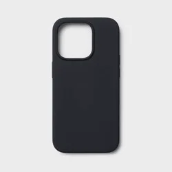 iPhone 15 Pro Silicone Case with MagSafe - heyday™ Black: Compatible Wireless Charging, Solid Design