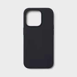 iPhone 15 Pro Silicone Case with MagSafe - heyday™ Black: Compatible Wireless Charging, Solid Design