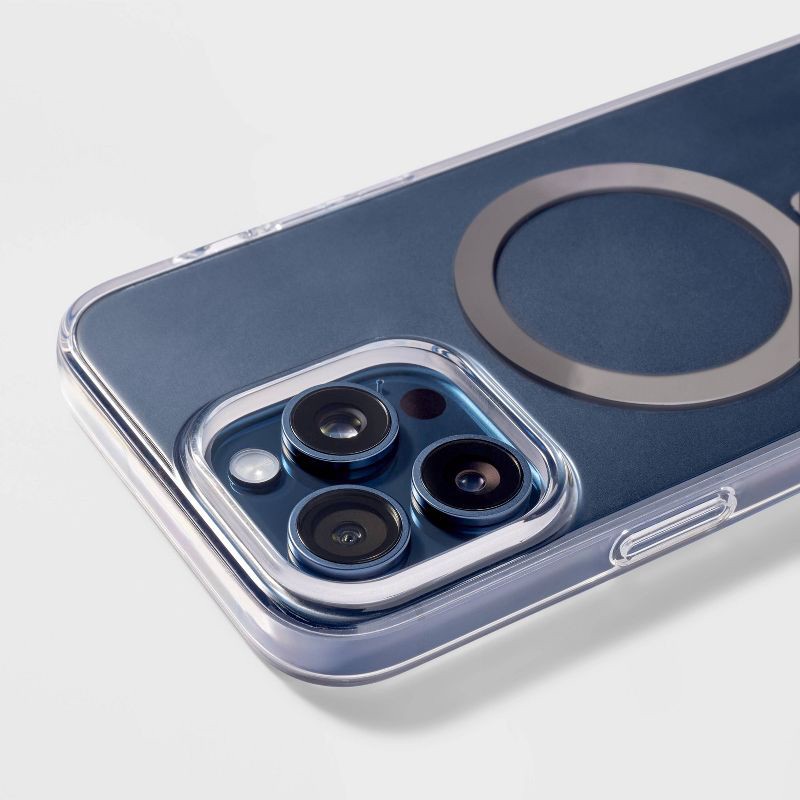 slide 3 of 4, iPhone 15 Pro Max Case with MagSafe - heyday™ Clear: Polycarbonate, TPU Material, 1 ct