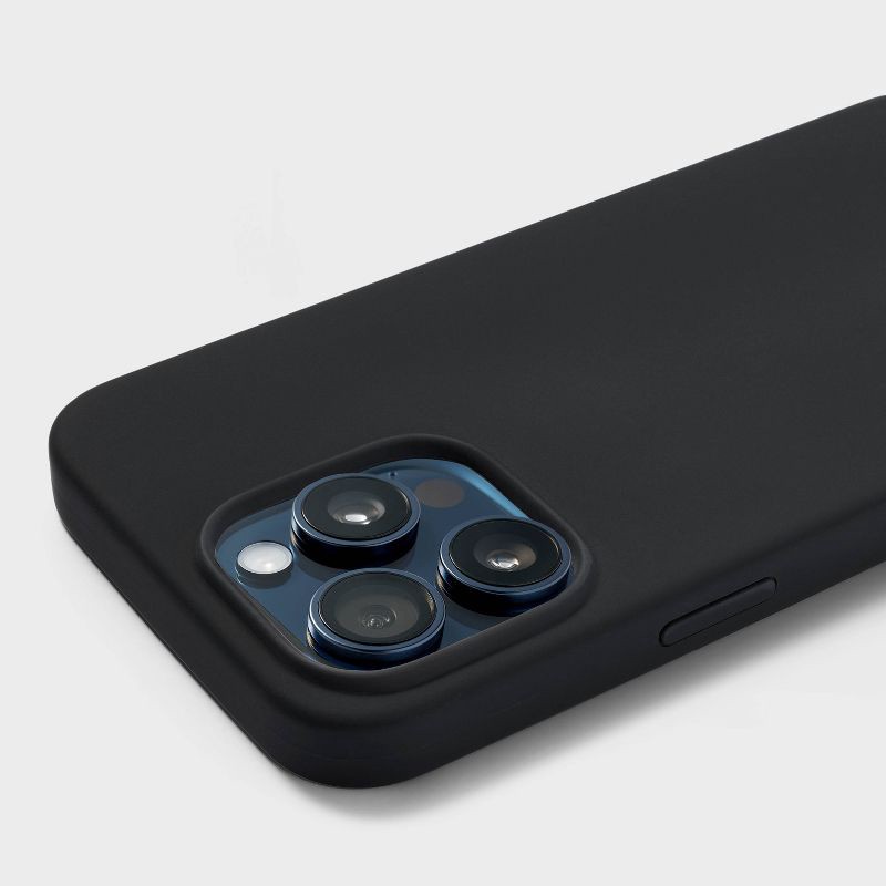 slide 3 of 4, iPhone 15 Pro Max Silicone Case with MagSafe - heyday™ Black, 1 ct