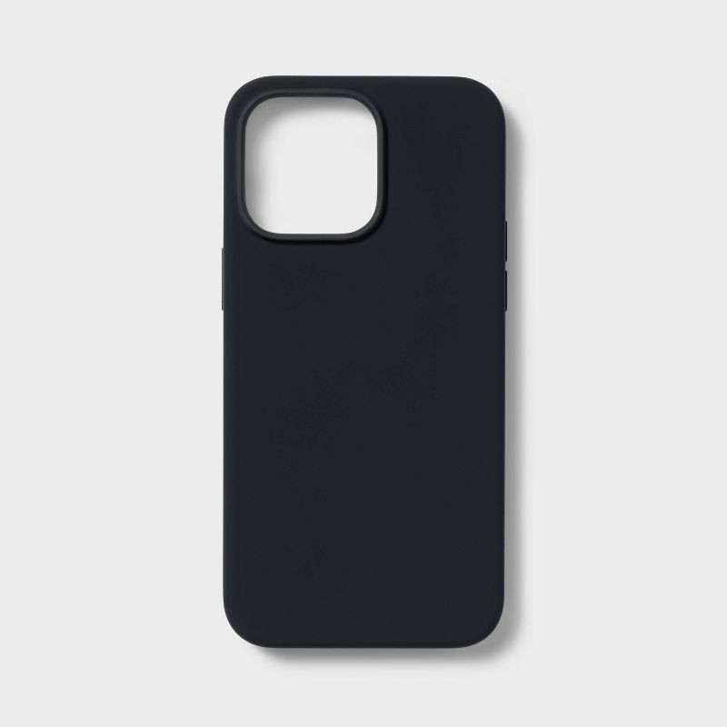 slide 1 of 4, iPhone 15 Pro Max Silicone Case with MagSafe - heyday™ Black, 1 ct